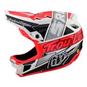 Troy Lee Designs D4 Composite Mips Helmet Team Sram White/Glo Red | Gear2win BMX
